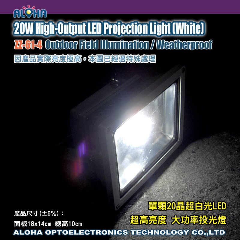 大功率LED投光燈20W(白光)